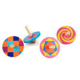 Wooden Spin Top with Pattern 1pc Random Design Will Be Shipped - EKT3827